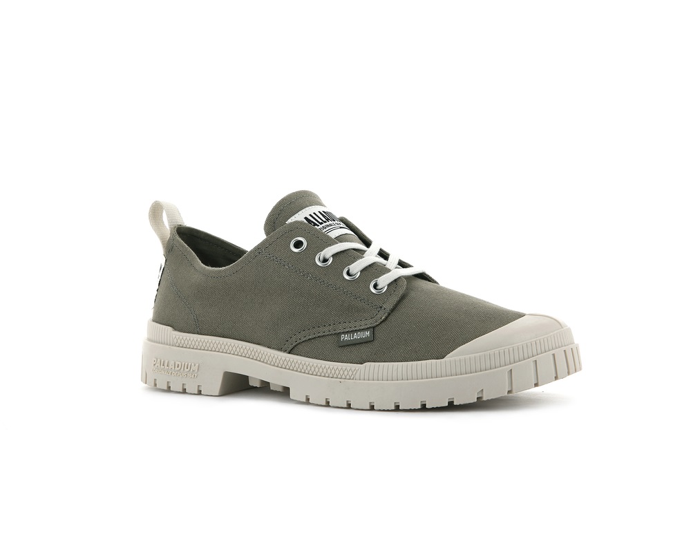 Zapatillas Palladium PAMPA SP20 LOW CANVAS Mujer Verde | Costa Rica-87396